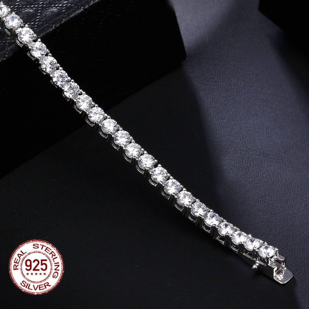 4mm Tennis Bracelet Fully Iced Out Diamond Paved