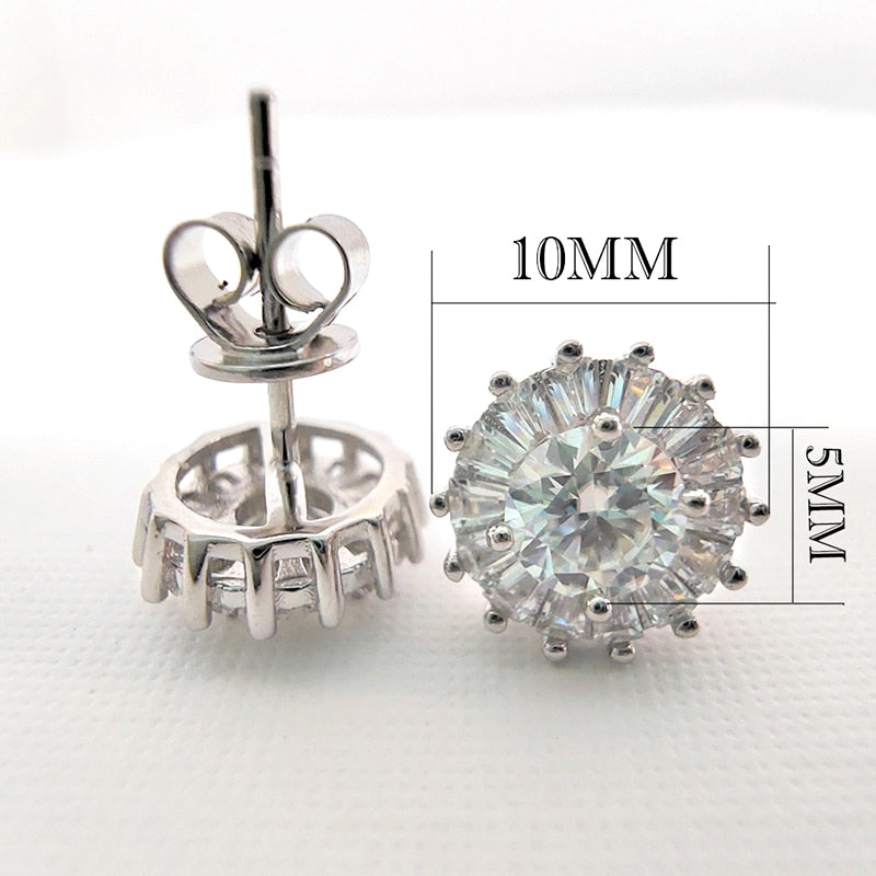 0.5CT 5MM D Moissanite Earrings
