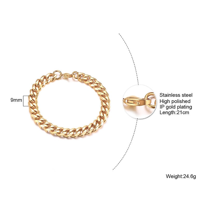 3-11mm Cuban Link Bracelets