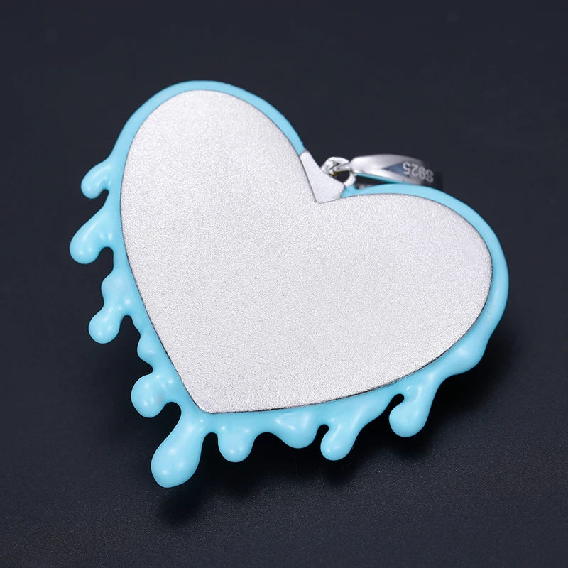 Iced Out VVS1 Moissanite Glowing Heart Pendant
