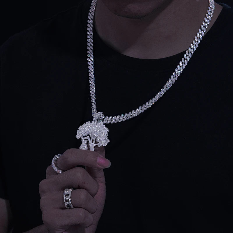 Moissanite Money Tree Of Wealth Pendant
