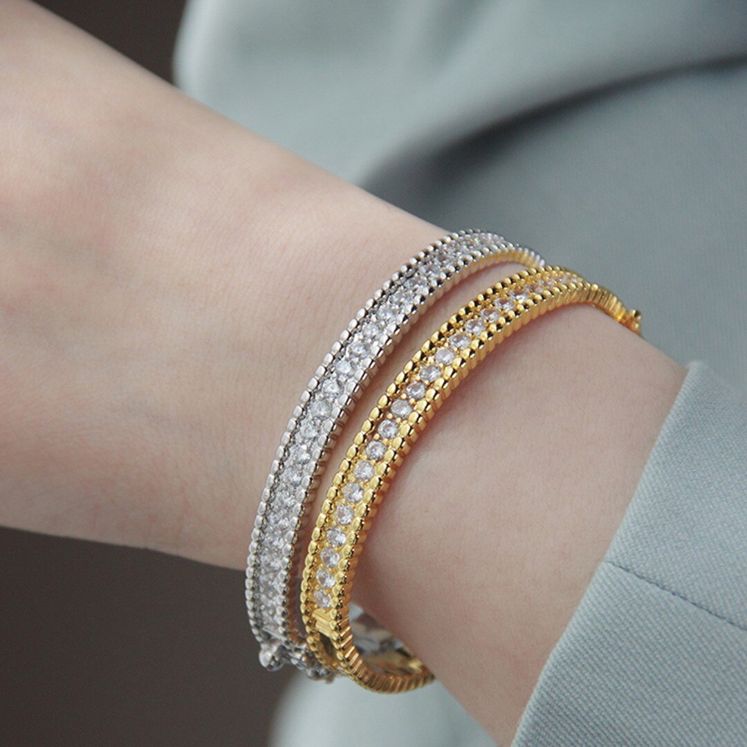 High Quality Diamond Bangle Bead Bracelet