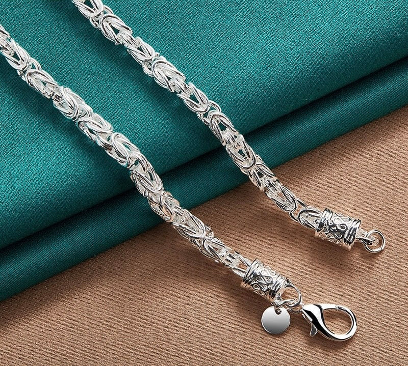 925 Sterling Silver Dragon Head Necklace 20 Inch Chain For Women