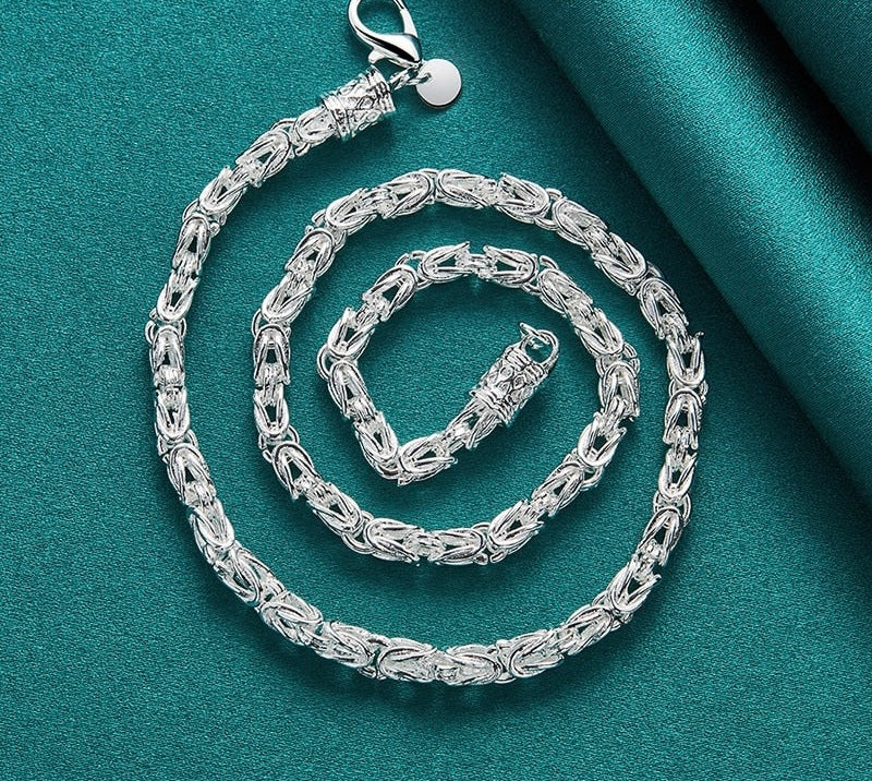 925 Sterling Silver Dragon Head Necklace 20 Inch Chain For Women