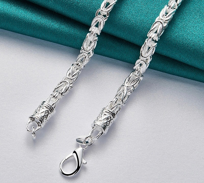 925 Sterling Silver Dragon Head Necklace 20 Inch Chain For Women