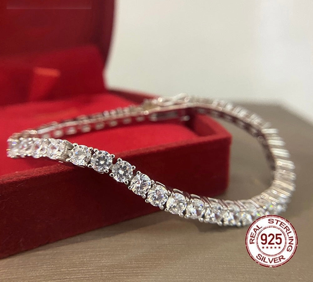 4mm Tennis Bracelet Fully Iced Out Diamond Paved