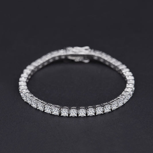 4mm Tennis Bracelet Fully Iced Out Diamond Paved