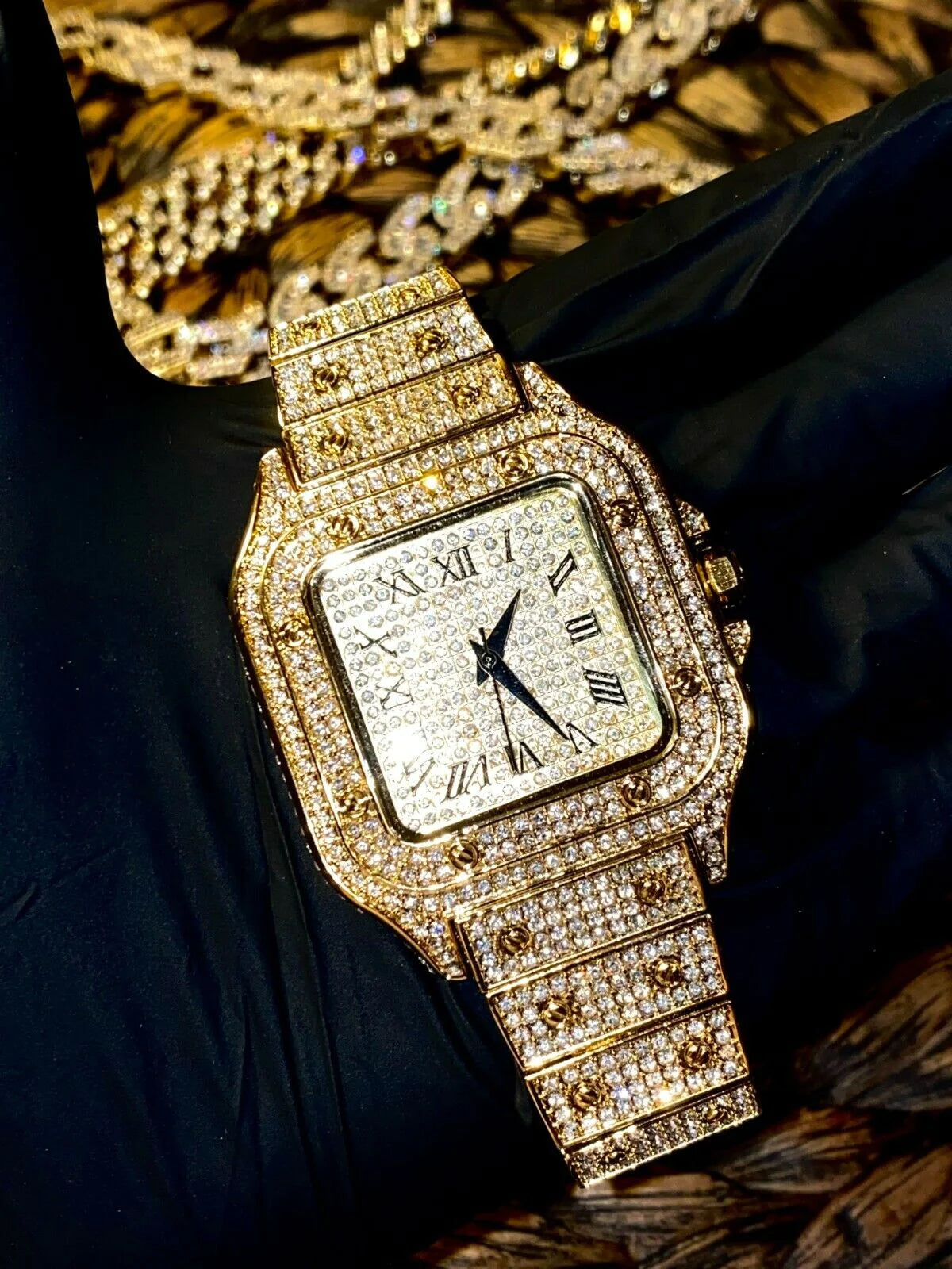 Iced Out Baller Square Bust Down Watch