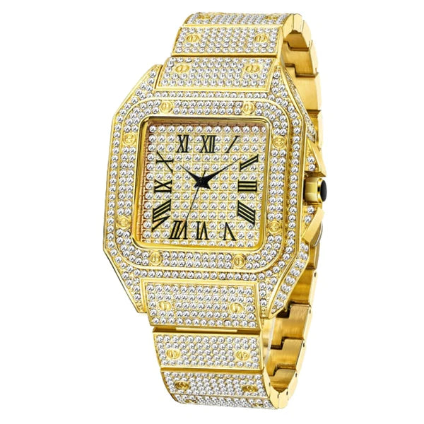 Iced Out Baller Square Bust Down Watch