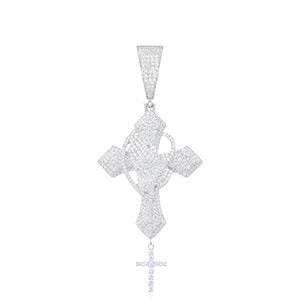 Iced Out Moissanite Praying Hands Cross