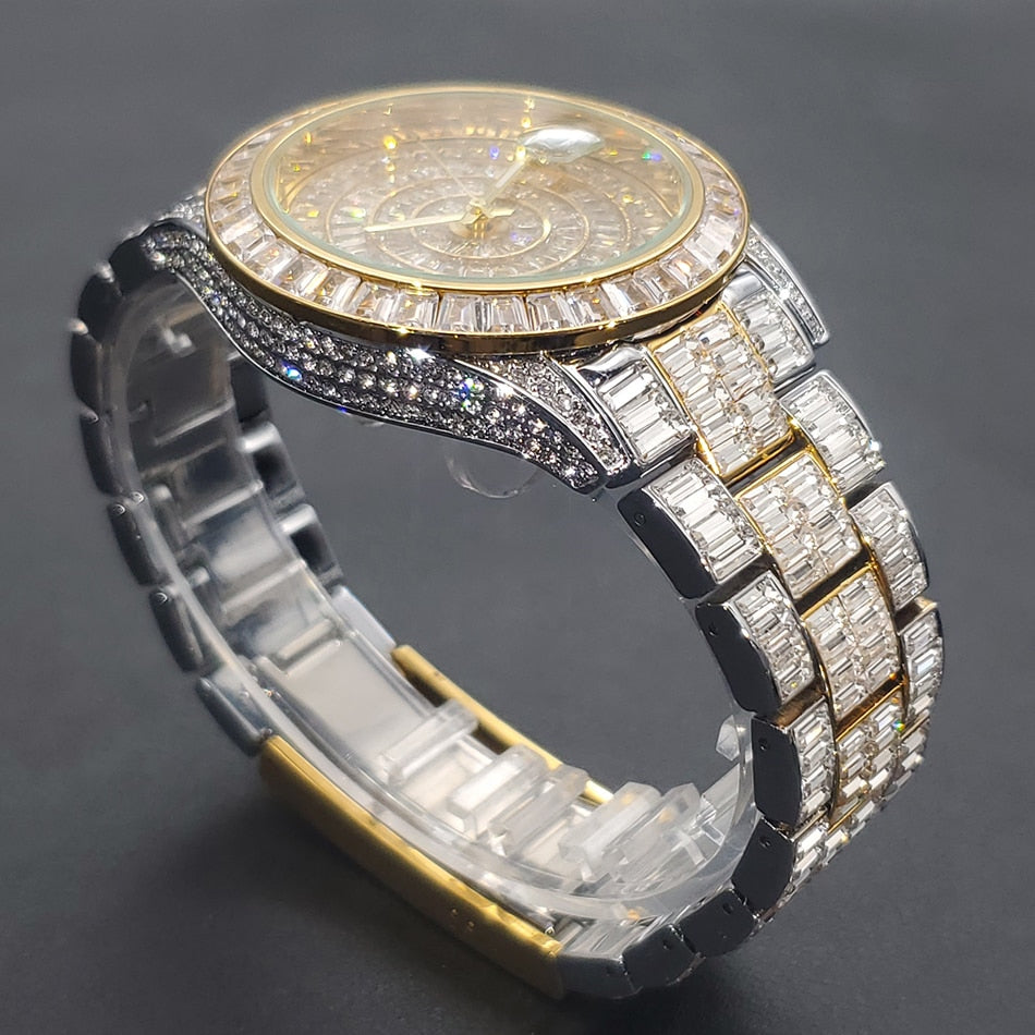 Fully Iced Baguette Watch