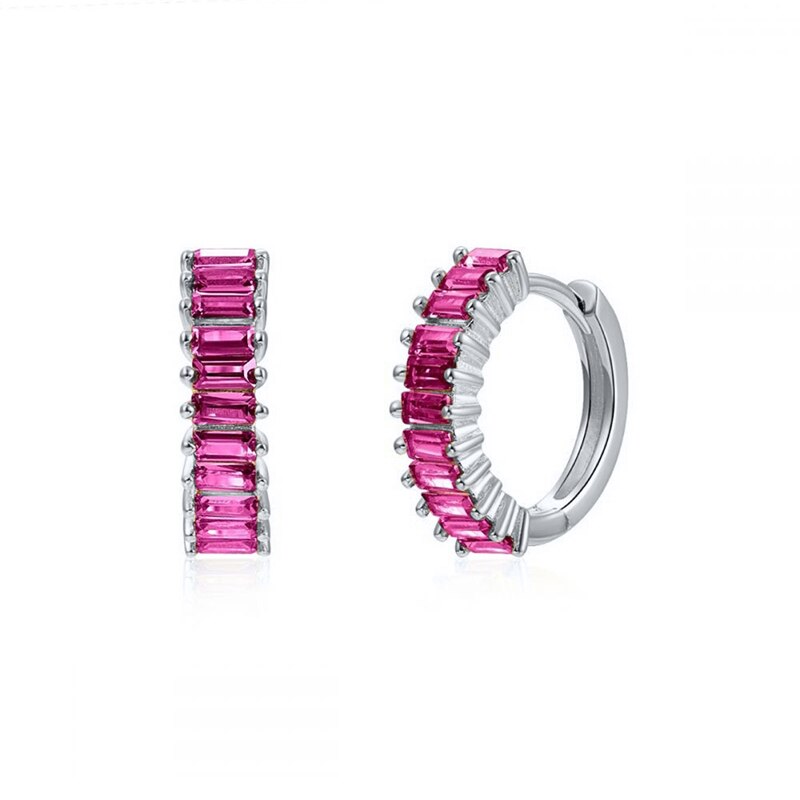 925 Sterling Silver Geometric Oval Hoop Earrings For Women