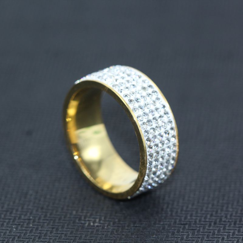 Round Inlaid White Zircon Ring