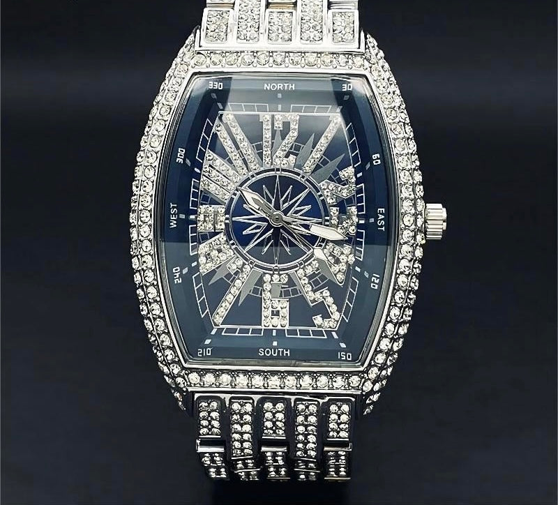 Iced Out Luxury Diamond Waterproof Watch