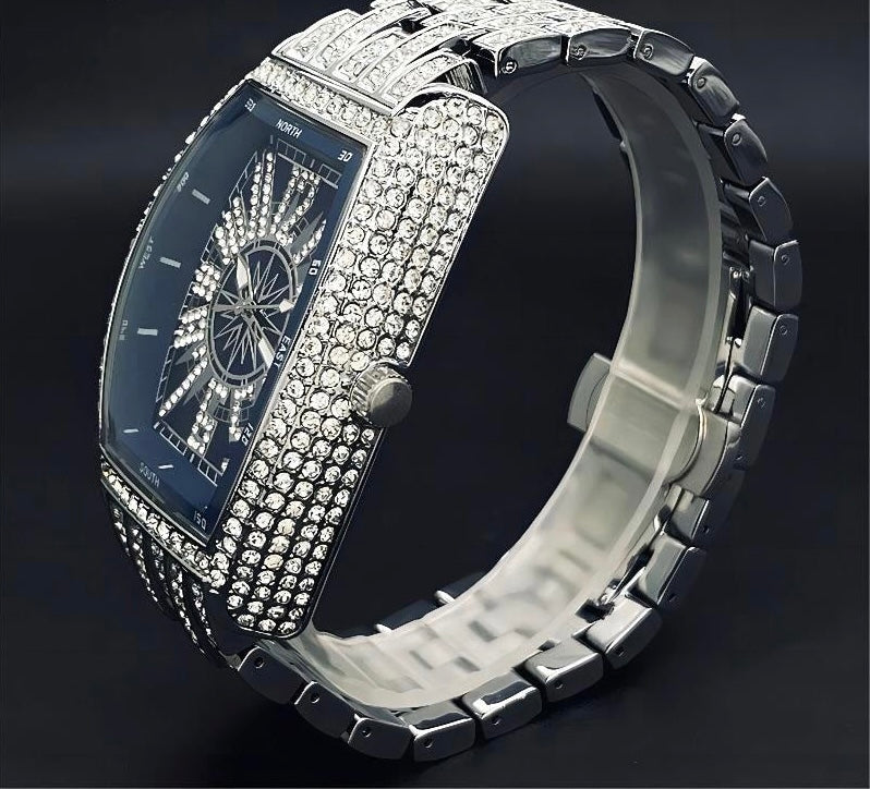 Iced Out Luxury Diamond Waterproof Watch