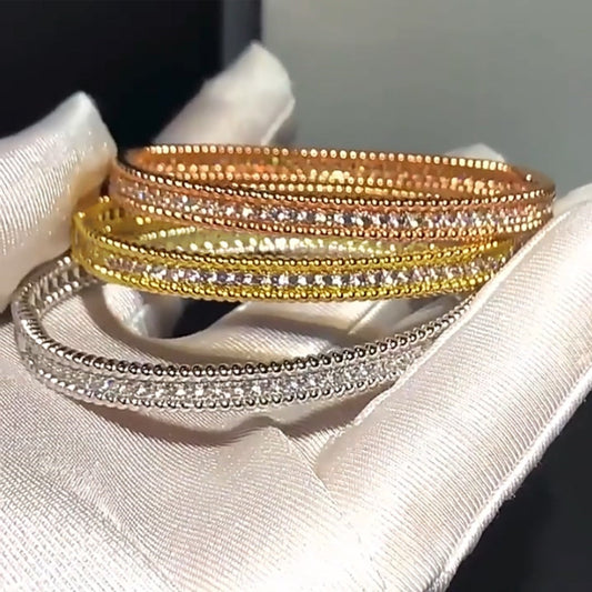 High Quality Diamond Bangle Bead Bracelet